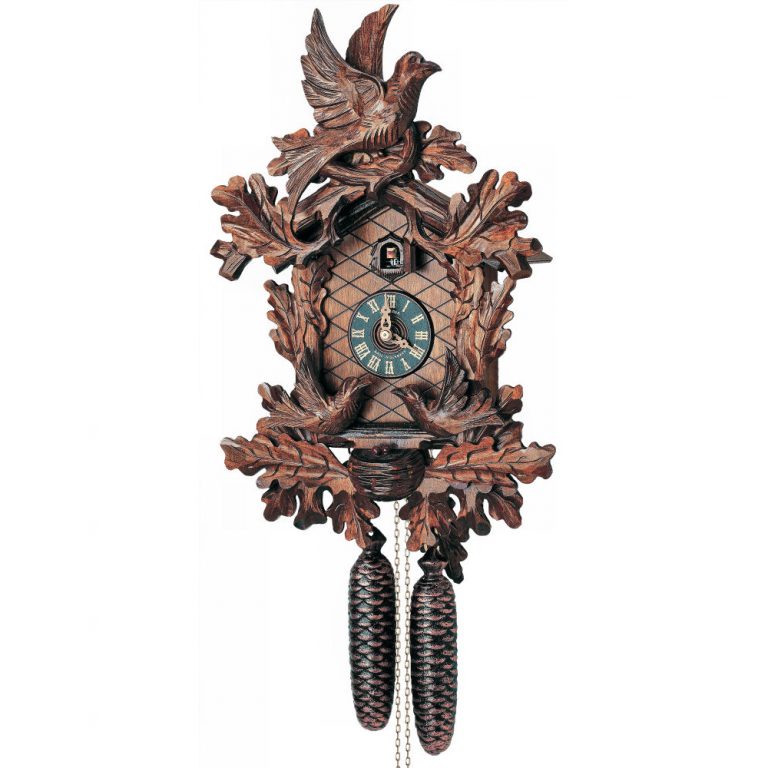 Antique Finish Cuckoo Clock with Moving Birds - CuckooClocks.co.uk