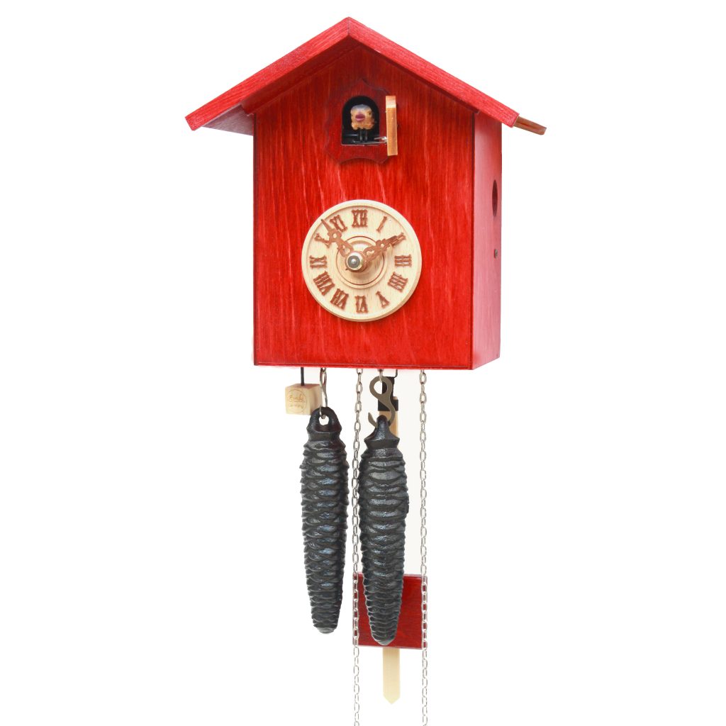 Romba Modern Red Cuckoo Clock CuckooClocks.co.uk